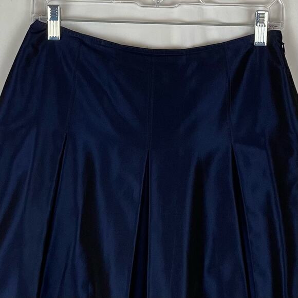 Talbots Sapphire Blue Pleated Party Event Balloon Hemline Skirt NWOT Size 6 - Picture 2 of 11